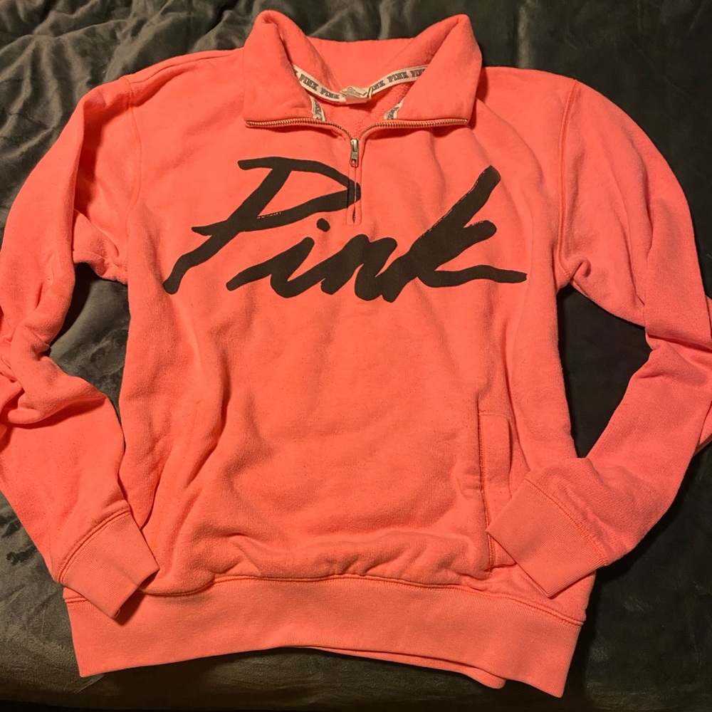 Quarter Zip PINK xs